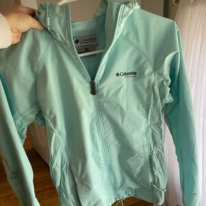 Columbia Light Blue Windbreaker Jacket